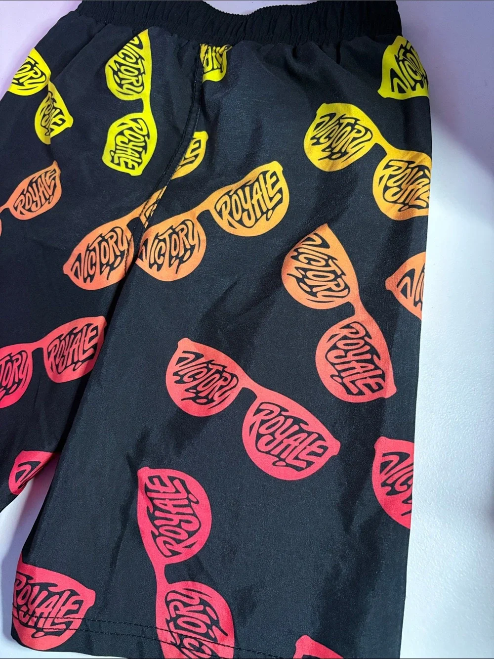 Boys (M) Black Fortnite Logo Swim Shorts